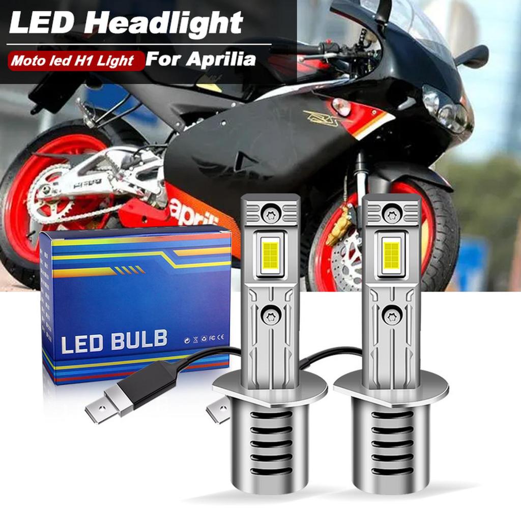 1/2PCS Motorcycle H1 LED Headlight Bulbs 20000lm 6500k For Aprilia RS125 1997-2003 RS250 1996-2002 H
