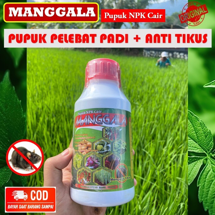 Manggala Pupuk NPK Cair 500 ML Pelebat Padi + anti tikus