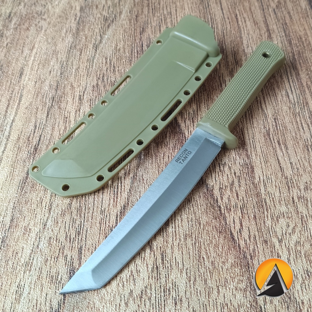 Pisau camping survival outdoor recon tanto coldsteel plus kompas fire starter dan senter P1464