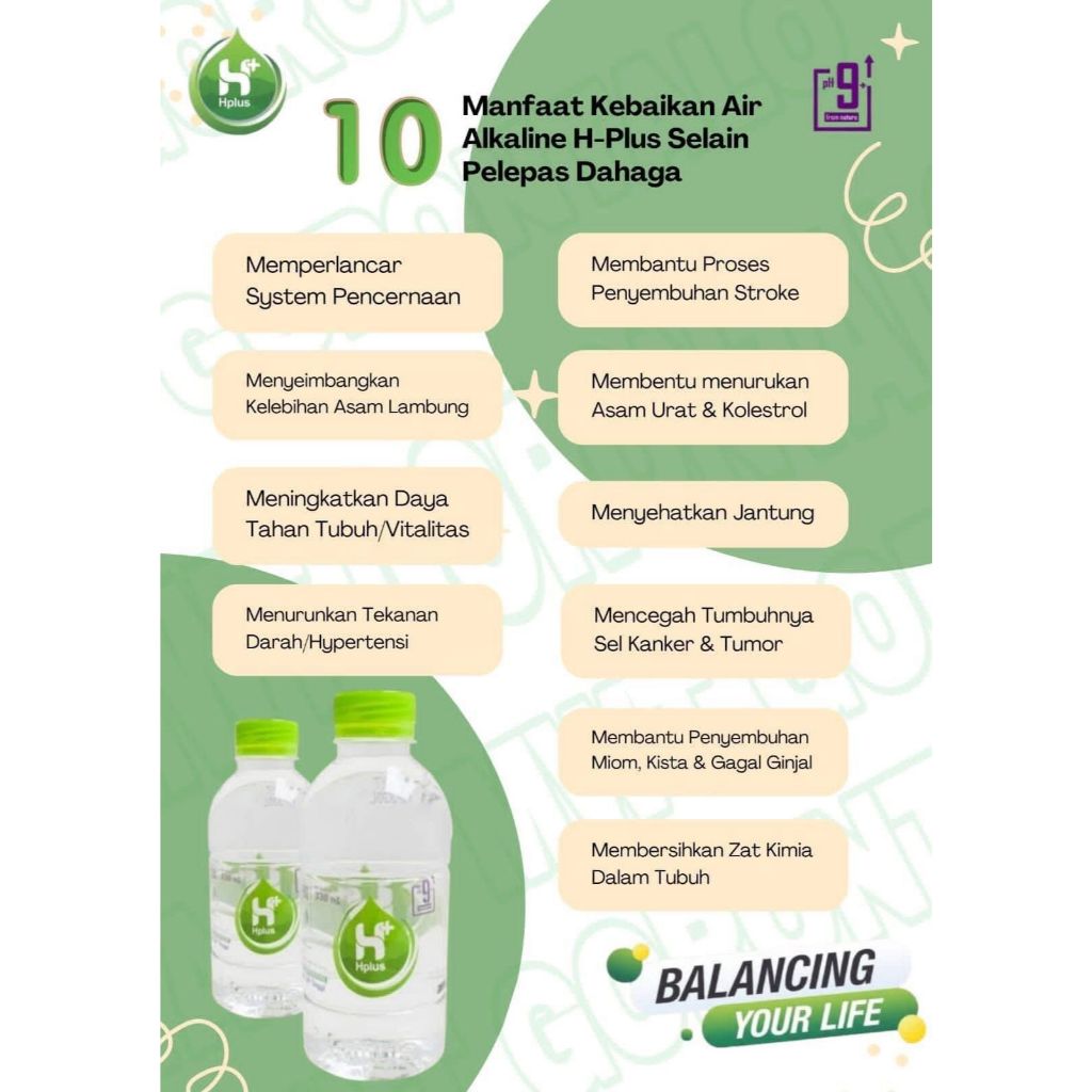 Air Minum Alkaline Hplus/ isi 24 botol