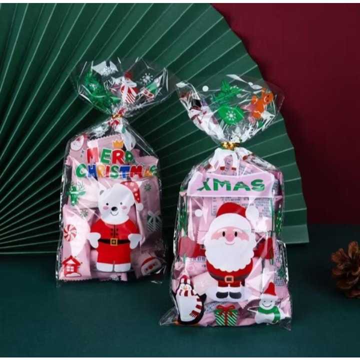 [50pcs] Plastik Snack Natal Lucu Bungkusan Hampers Christmas