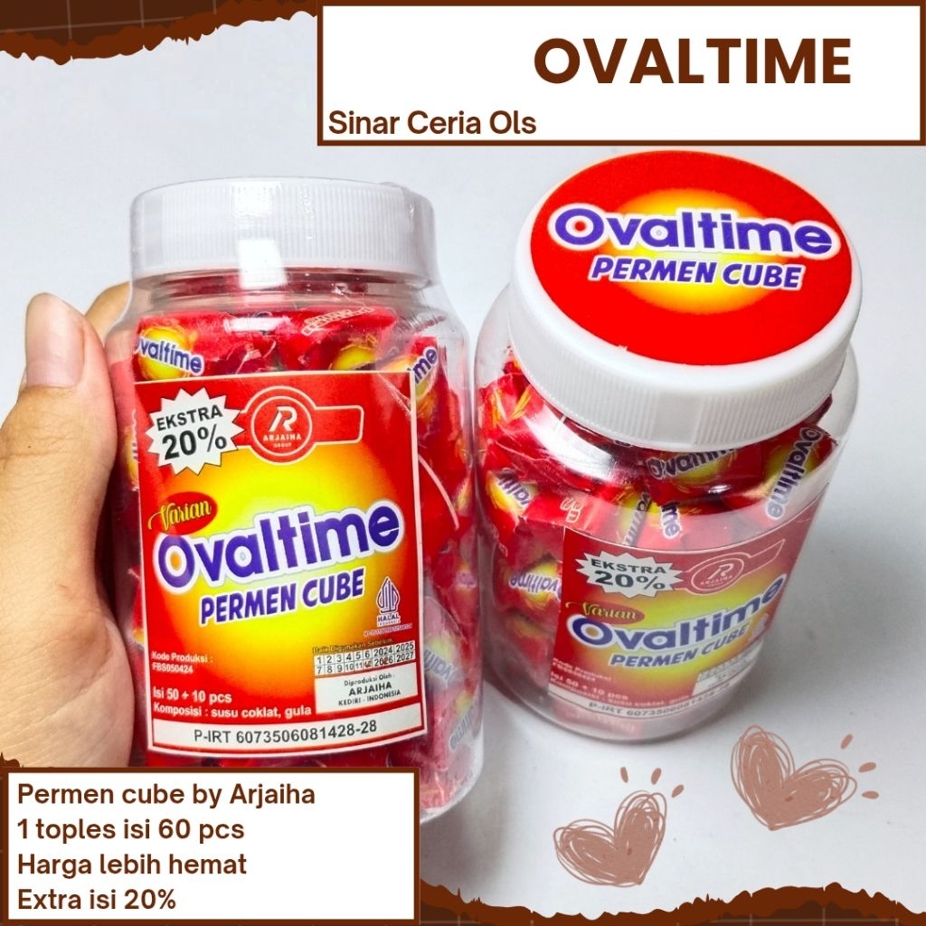 Permen Viral Permen Candy Cube OVALTIME Permen Milo Millo Isi 60 Pcs