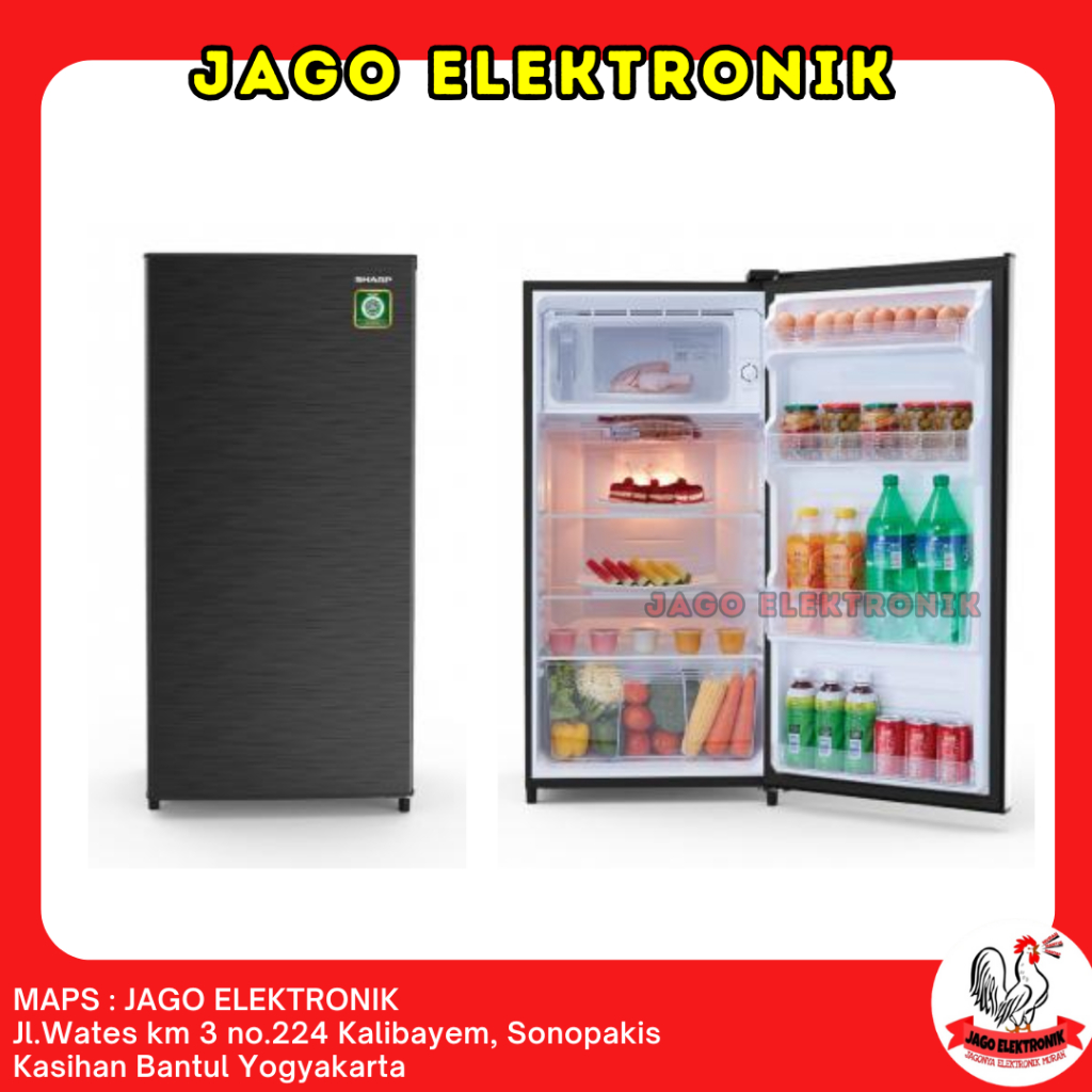 KULKAS SHARP 1 PINTU / Kulkas Sharp 1 Pintu 170L/166L