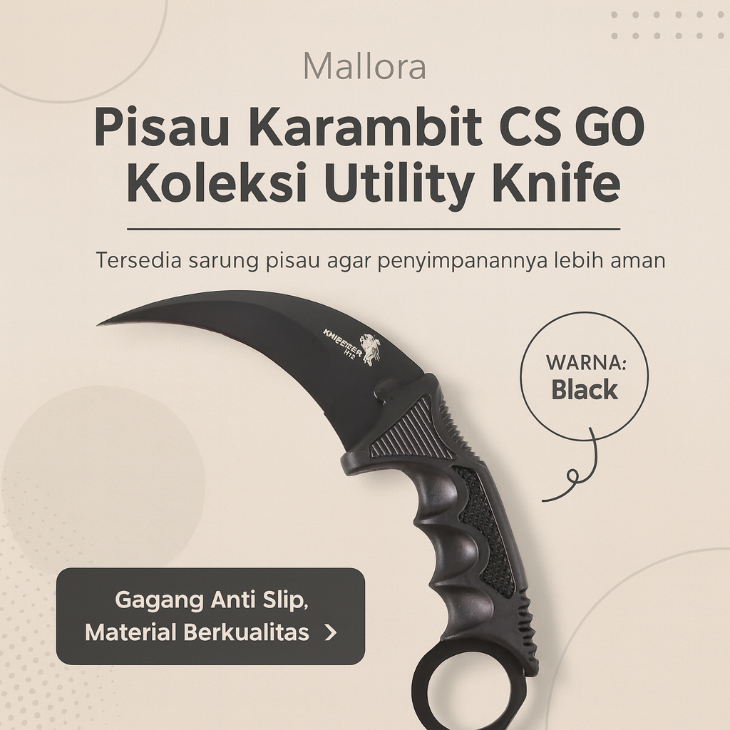 Mallora Pisau Koleksi Karambit Mini Display Knife
