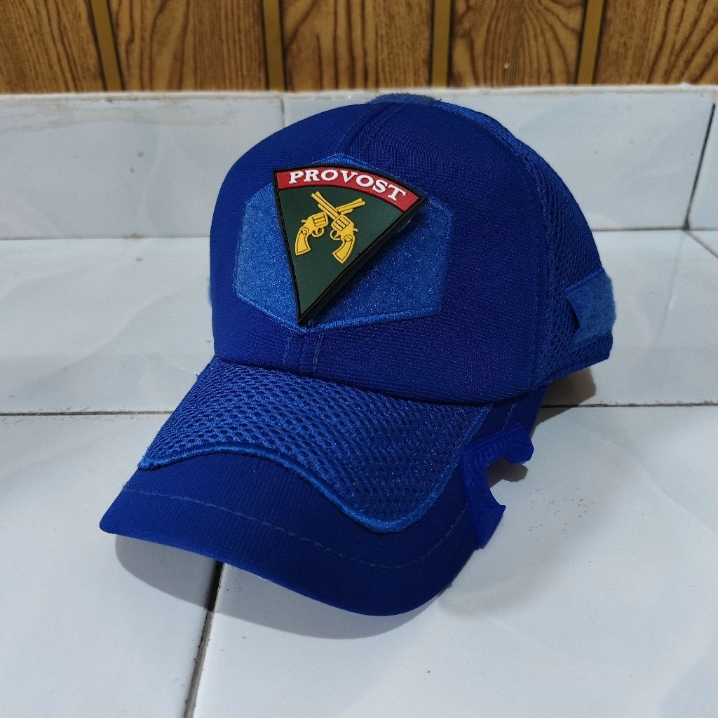 topi tactical coak biru free patch rubber PROVOST TNI assesoris topi tactical original premium