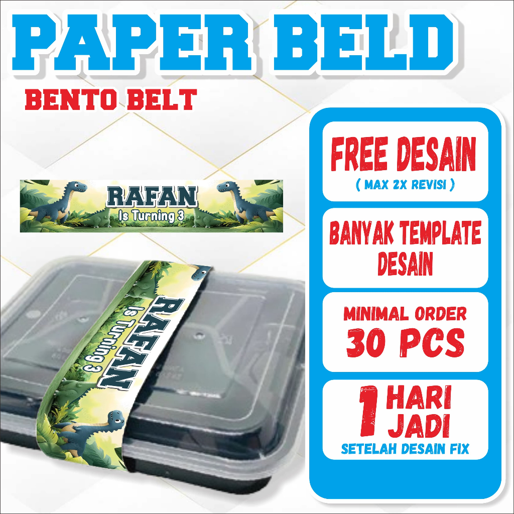 Paperbelt souvenir ulang tahun anak lucu