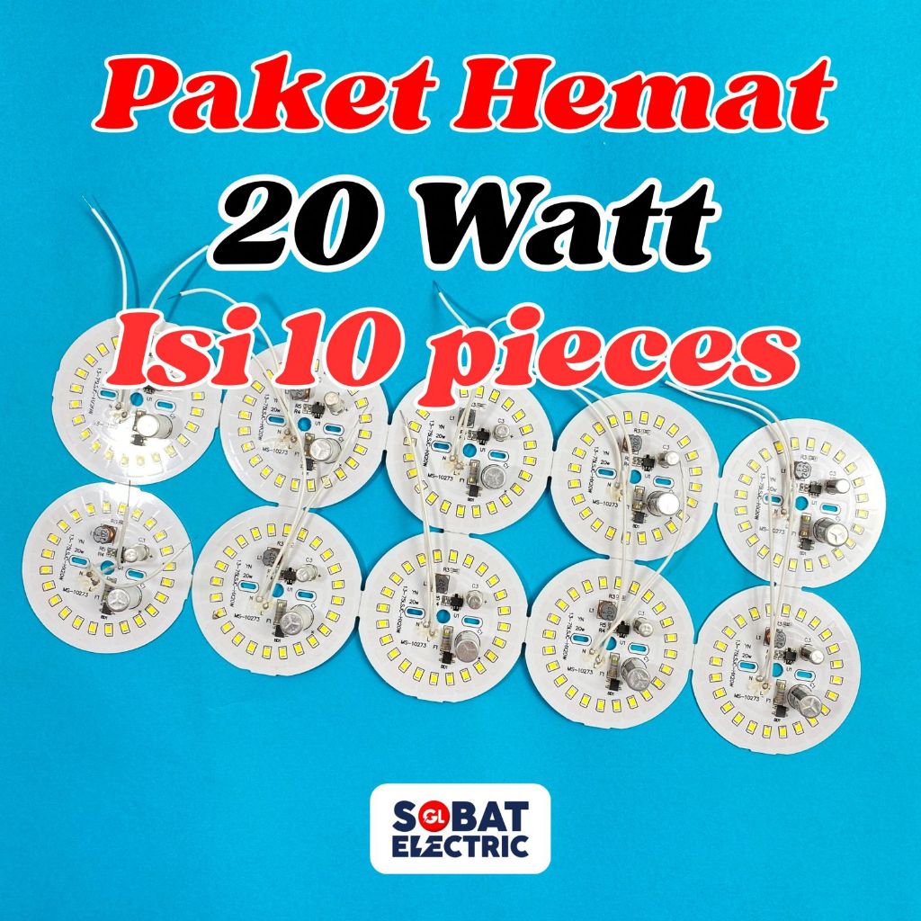 Paket Hemat 20 Watt PCB AC Mata LED - PCB Mata Lampu LED AC Tanpa Driver 20w