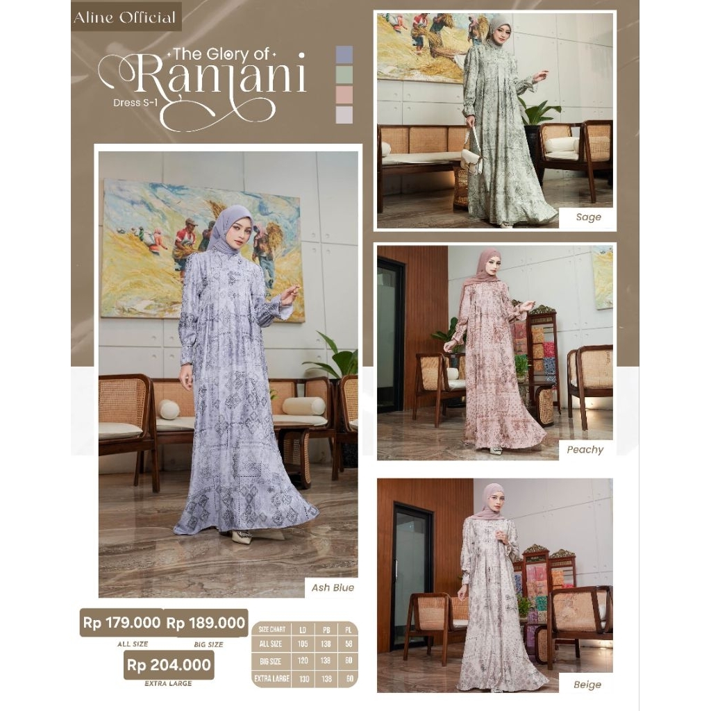 FAMSET KEKINIAN || RANJANI FAMSET BY ALINE OFFICIAL || BAHAN ADEM || HARGA AFFORDABLE || SERAGAM KEL