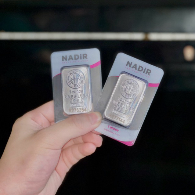 Nadir Fine Silver 1 oz, 50gr, 100gr Kandungan 999.9 presscard