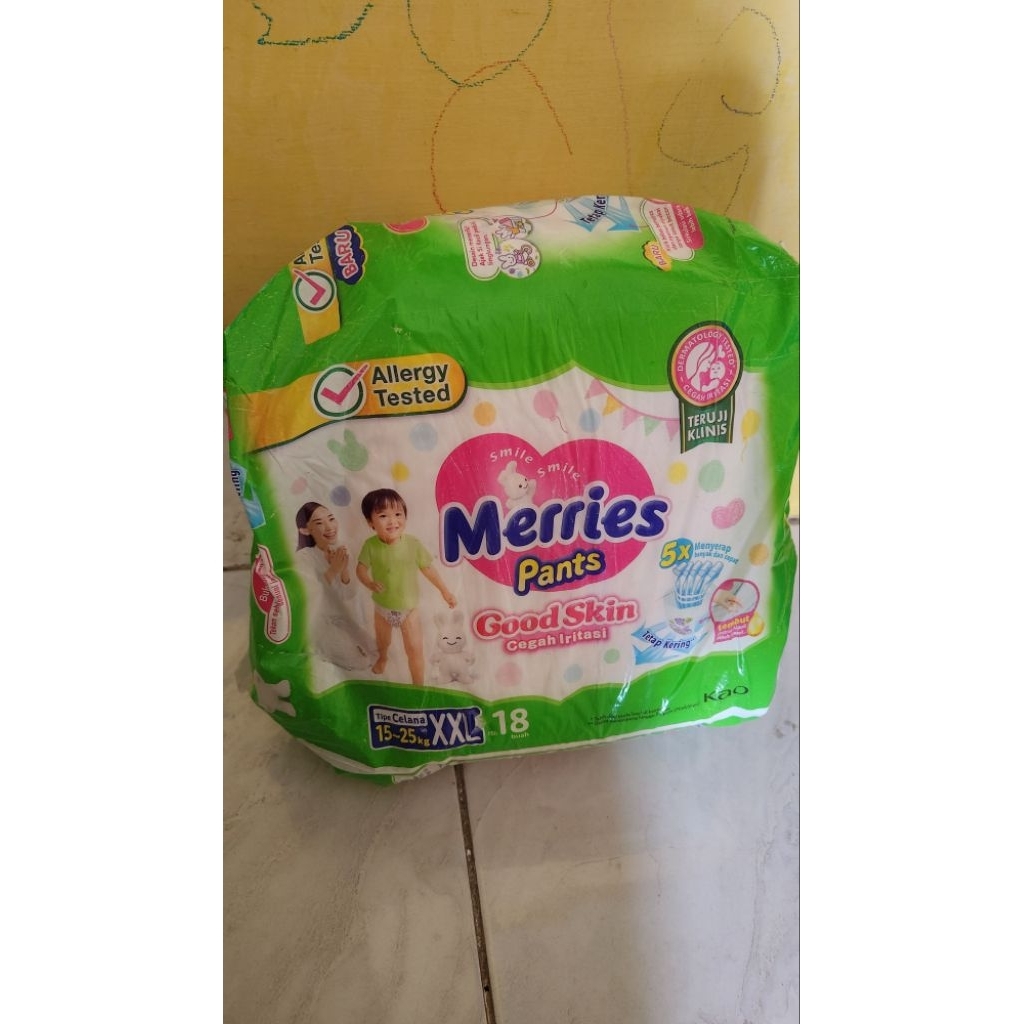 stok tinggal satu sesuai di foto merries pants xxl 18 popok bayi murah.