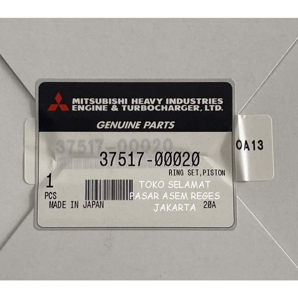 37517-00020 RING SET PISTON STD  MITSUBISHI S6R2-MTK3L / S6R2-T2MTK3L  GENUINE BARU