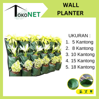 Wall Planter Bag 5 Kantong I 8 Kantong I 10 Kantong I 15 Kantong I 18 Kantong  Hijau Vertical Garden