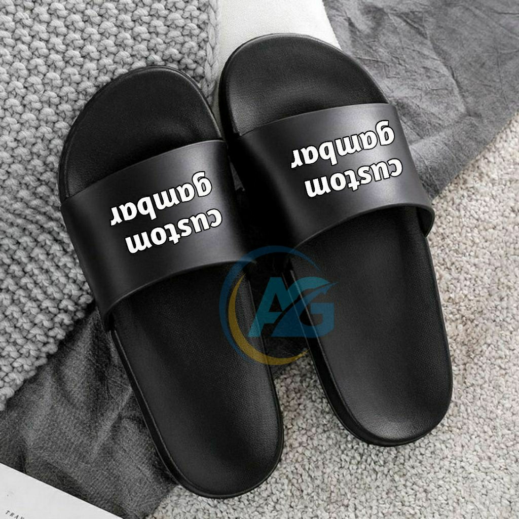 SANDAL SLIDE CUTOM GAMBAR SENDIRI SANDAL SLOP SOL PHYLON