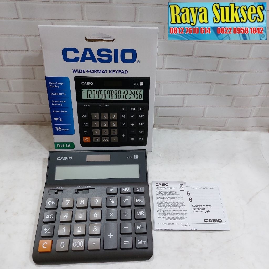 Calculator Casio DH-16 /  Calculator Casio 16 Digit/ Calculator Terbaik