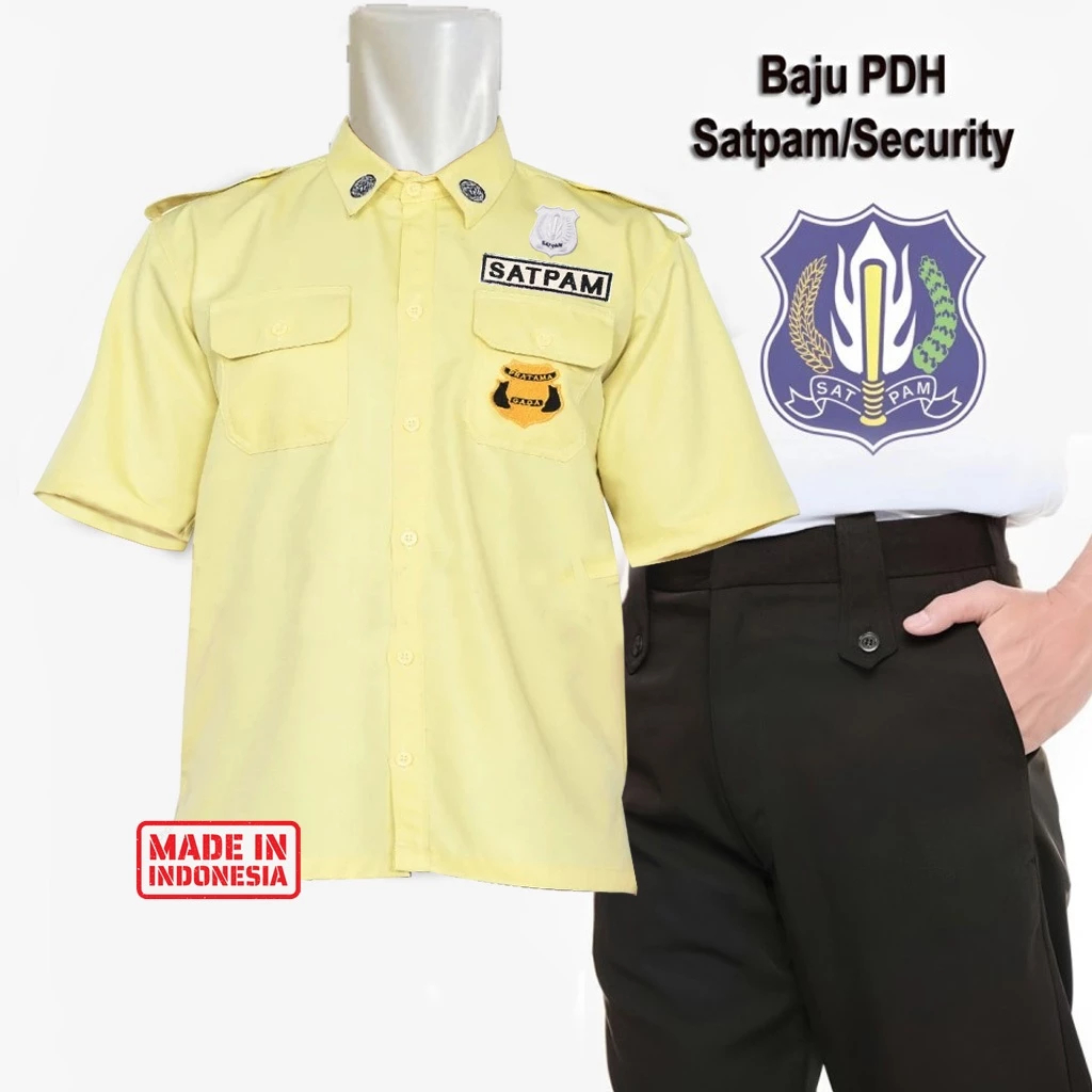 SERAGAM SATPAM SECURITY PRIA BAHAN TERBAIK//BAJU SERAGAM SATPAM PRIA PDH/PDL KUALITAS PREMIUM