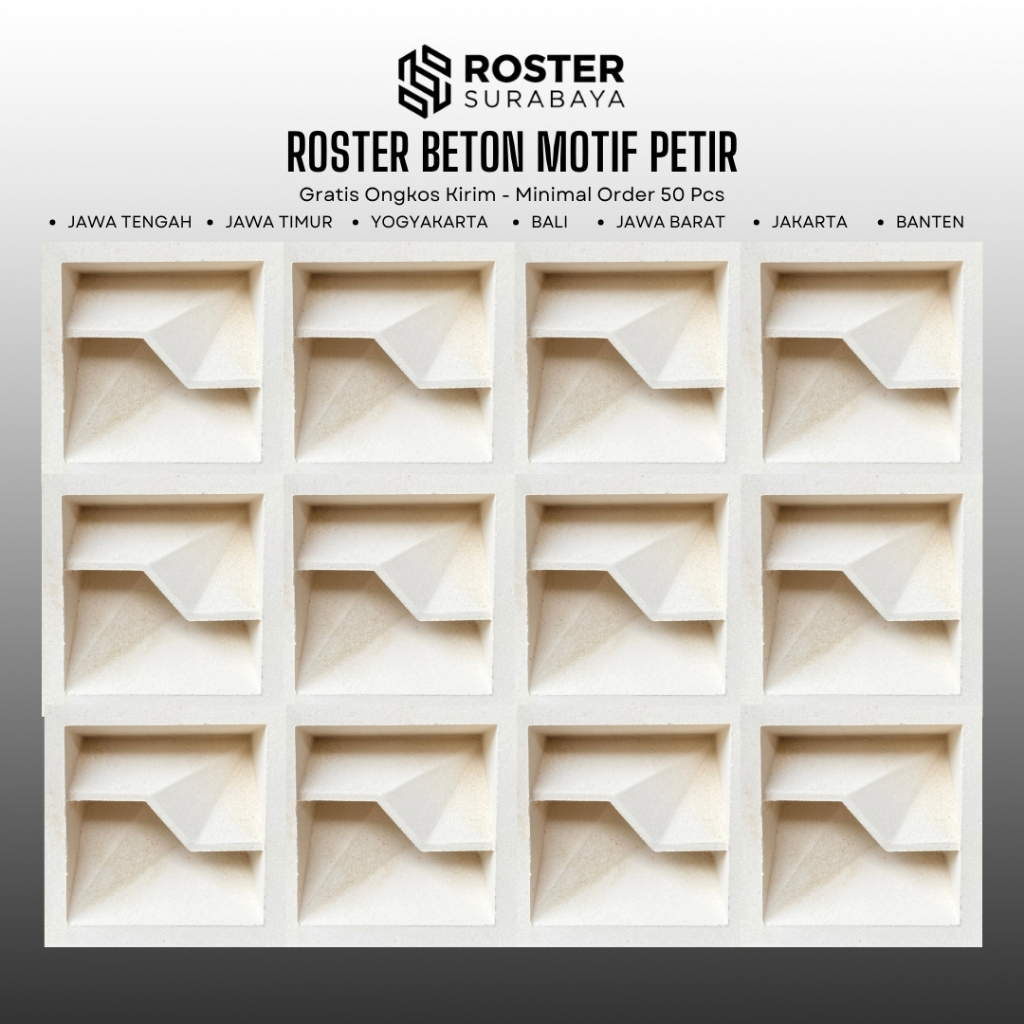 Roster Surabaya - Roster Beton Petir Roster Beton Minimalis Lubang Angin Ukuran 20 x 20