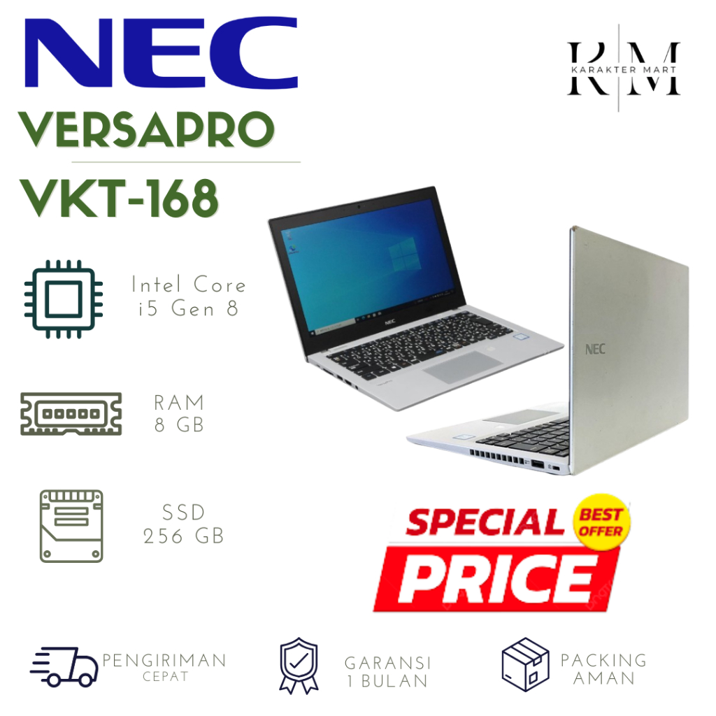 Laptop Murah NEC Versapro VKT23 Core i3 Gen 6 Ram 8GB SSD 128GB