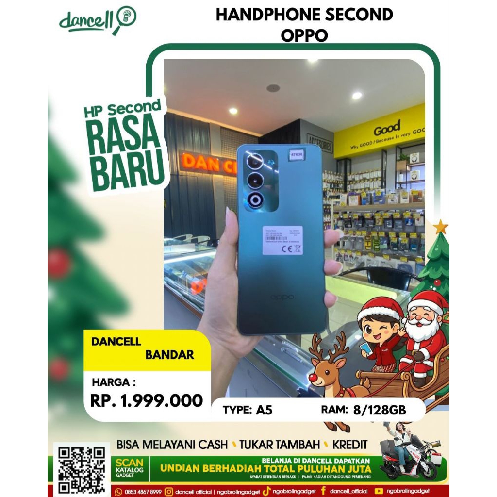 second like new oppo a5