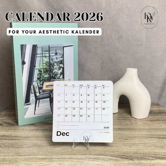 Kalender Meja Calendar 2026 Planner Kalender Duduk Karaya Kreatif