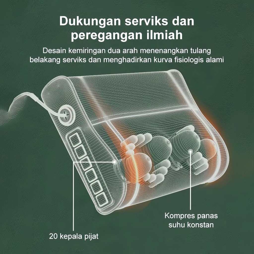 Bantal Pijat Massage Elektrik Bantal Pijat Leher Punggung Bantal Pijat Elektri Pijat Menguleni untuk