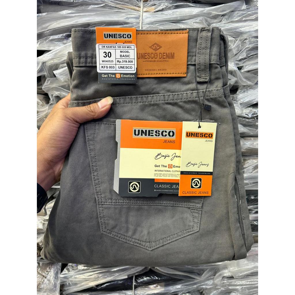 celana kanvas UNESCO celana panjang pria Celana Kanvas Tebal Halus