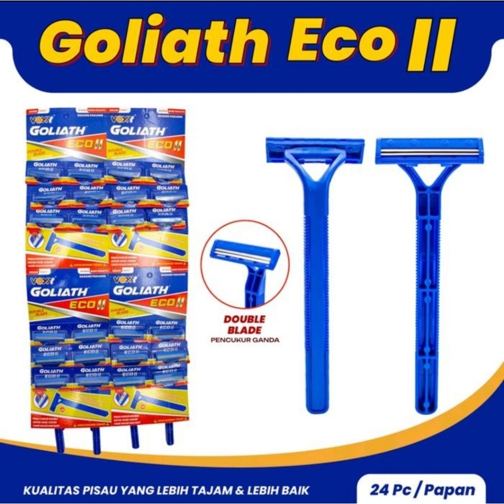 (24pcs) Cukuran Goliath 2 mata pisau / cukuran kumis/cukuran jenggot