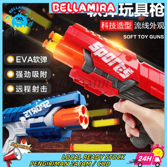 <24H COD>Soft Bullet Gun Pistol Mainan Anak Mainan Gun Mainan Airsoft Mainan Tembakan Sniper Mainan 