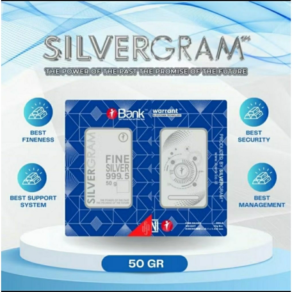 Perak Batangan LM Silvergram 100gr & 50 gr readystock
