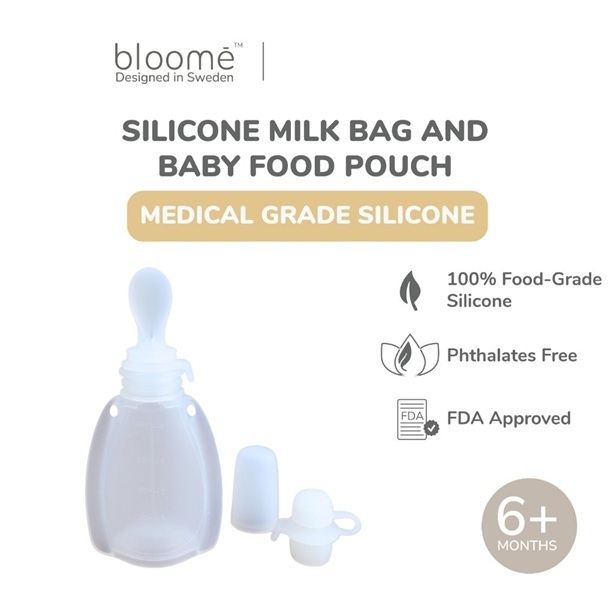 Giggles - Silicone Milk Bag & Baby Food Pouch Bloome | kantong susu dan makanan bayi