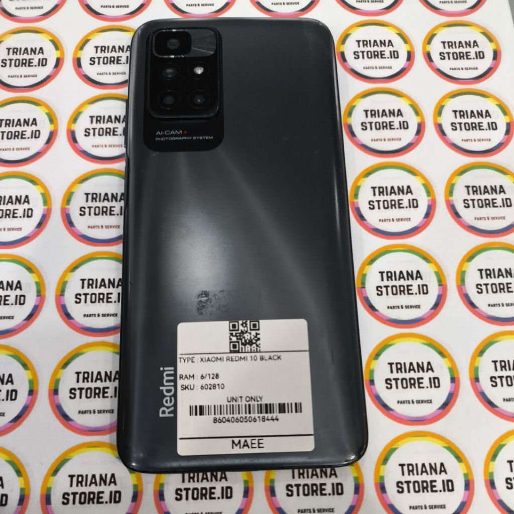 Handphone second normal xiaomi redmi 10 6+128GB original