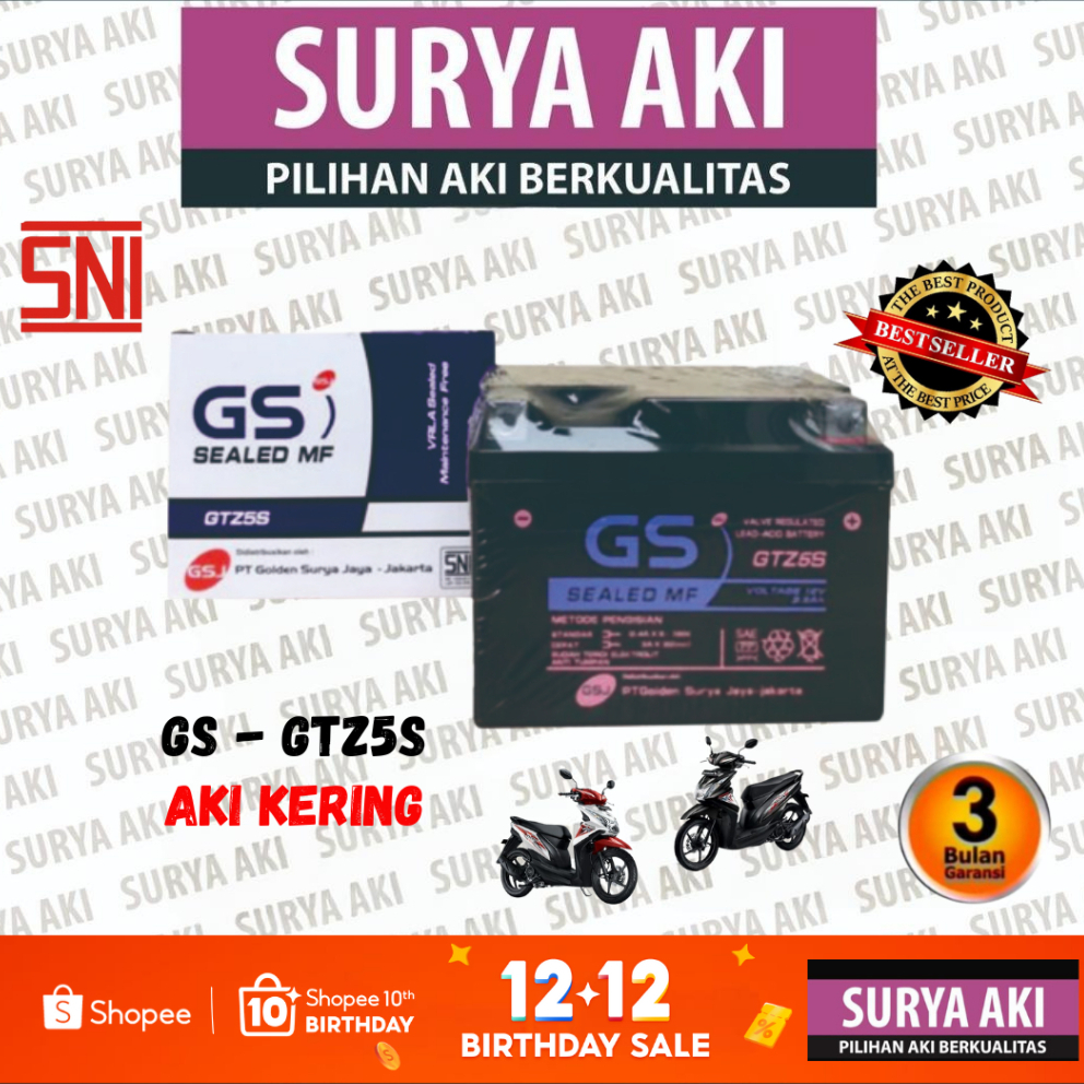 Aki GTZ5S AKI Motor Yamaha Mio Soul Mio Soul GT Mio M3 Mio J Mio GT Mio Z Fino Xeon X Ride Byson Vix