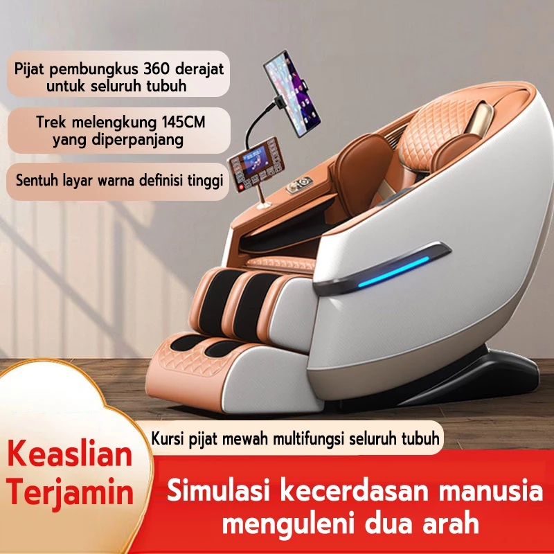 Garansi 10 tahun Sofa Pijat Mewah Kulit Asli-Kursi PijatElektrik Premium denganTeknologiCanggih