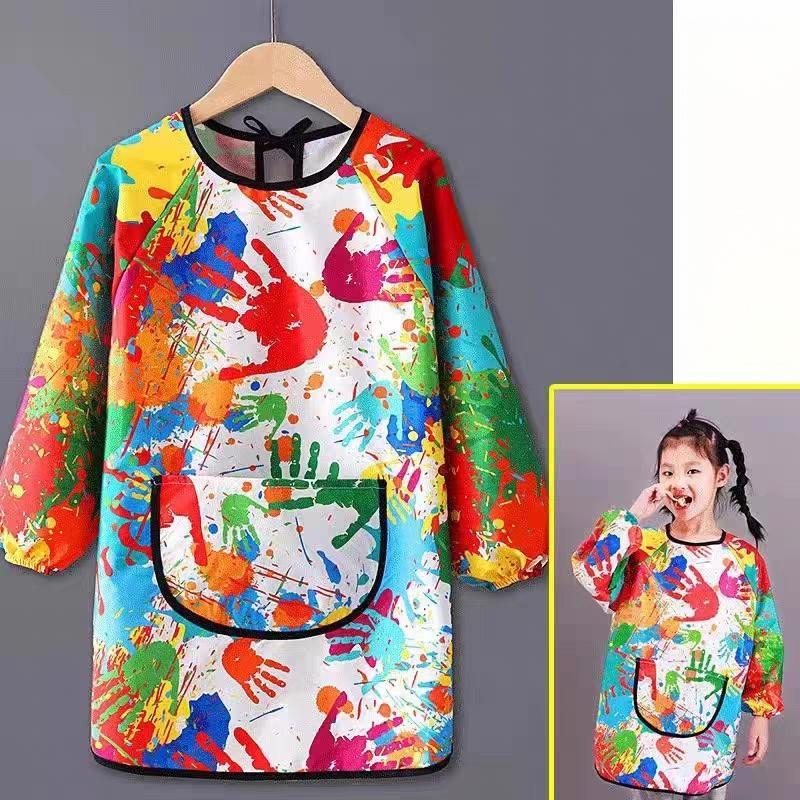 Apron Melukis Anak Waterproof Apron Anak Melukis Apron Painting Anak Apron Anak Tahan Cipratan