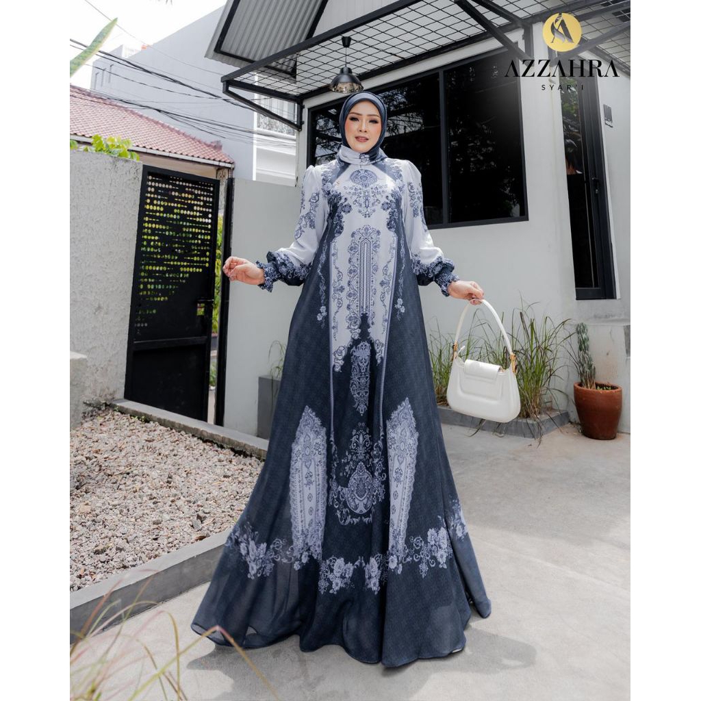 Inaya Series by Azzahra Syari #gamis ceruty premium rekomendasi lebaran