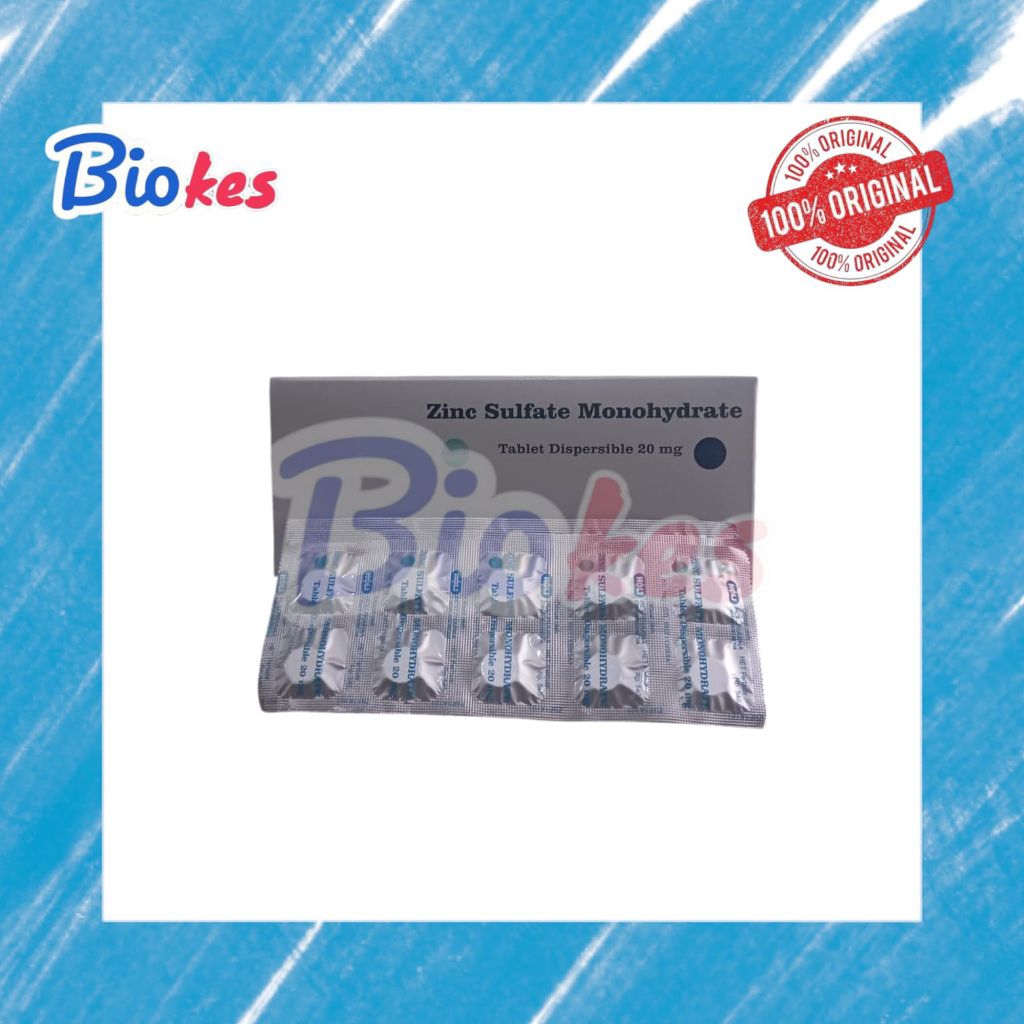 ZINC SULFATE MONOHYDRATE TABLET PERBOX pengobatan diare