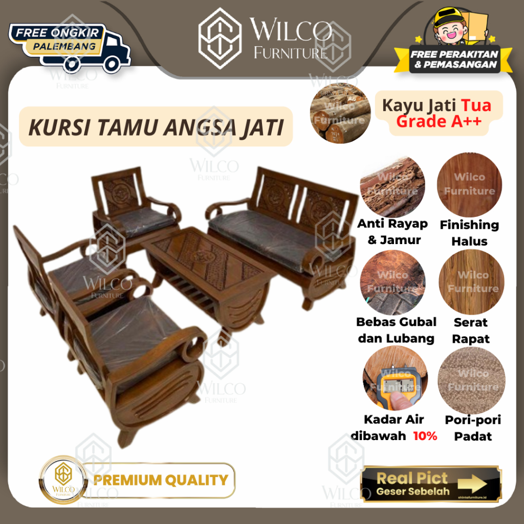 kursi Tamu Angsa Kayu Jati | Sofa Kursi Tamu 2111 Kayu Jati Jepara