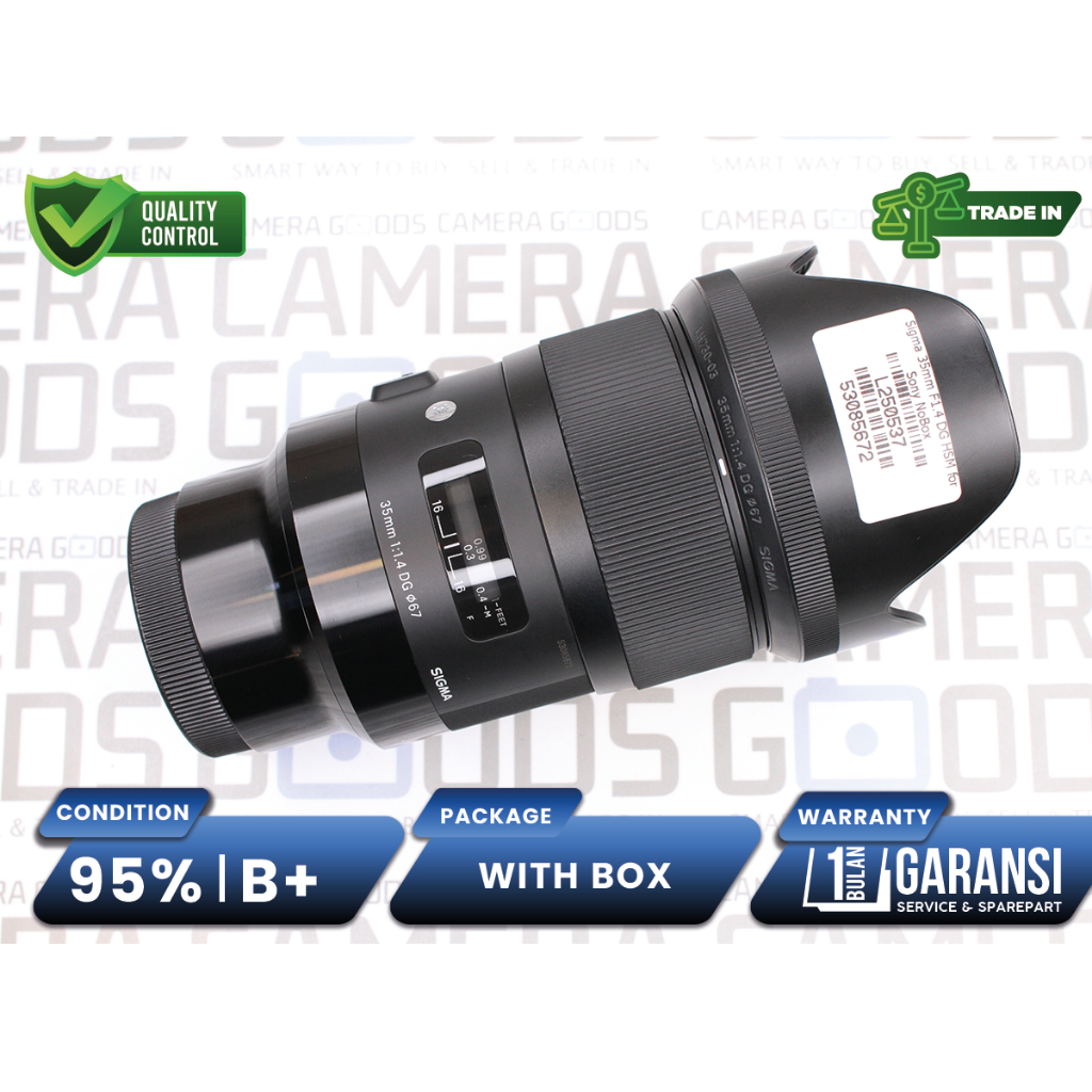 Lensa Sigma 35mm F1.4 ART DG HSM Lens for Sony E Second Bekas Grade B+ / Sigma 35mm f/1.4 - L250537