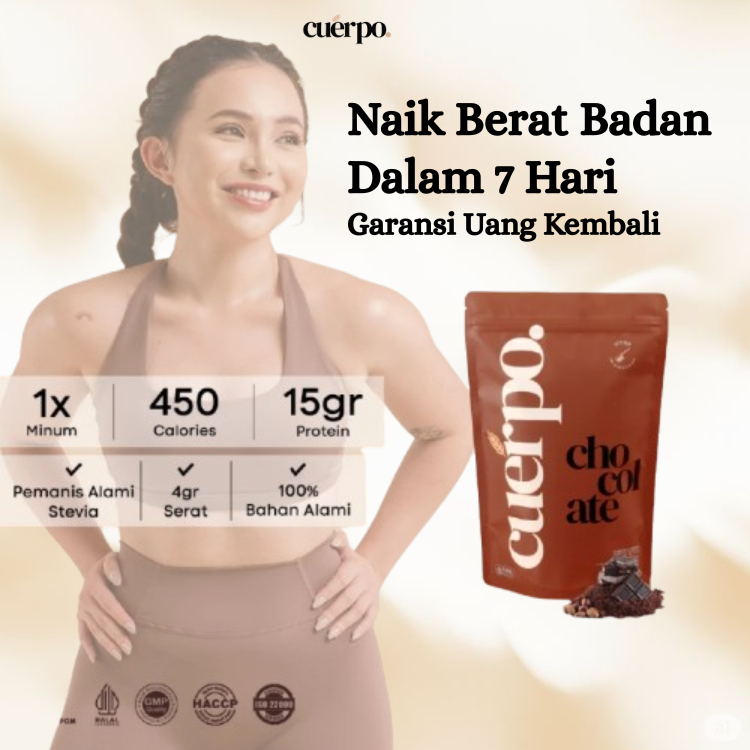 Cuerpo Susu Rasa Cokelat Penggemuk Badan Cepat Permanen
