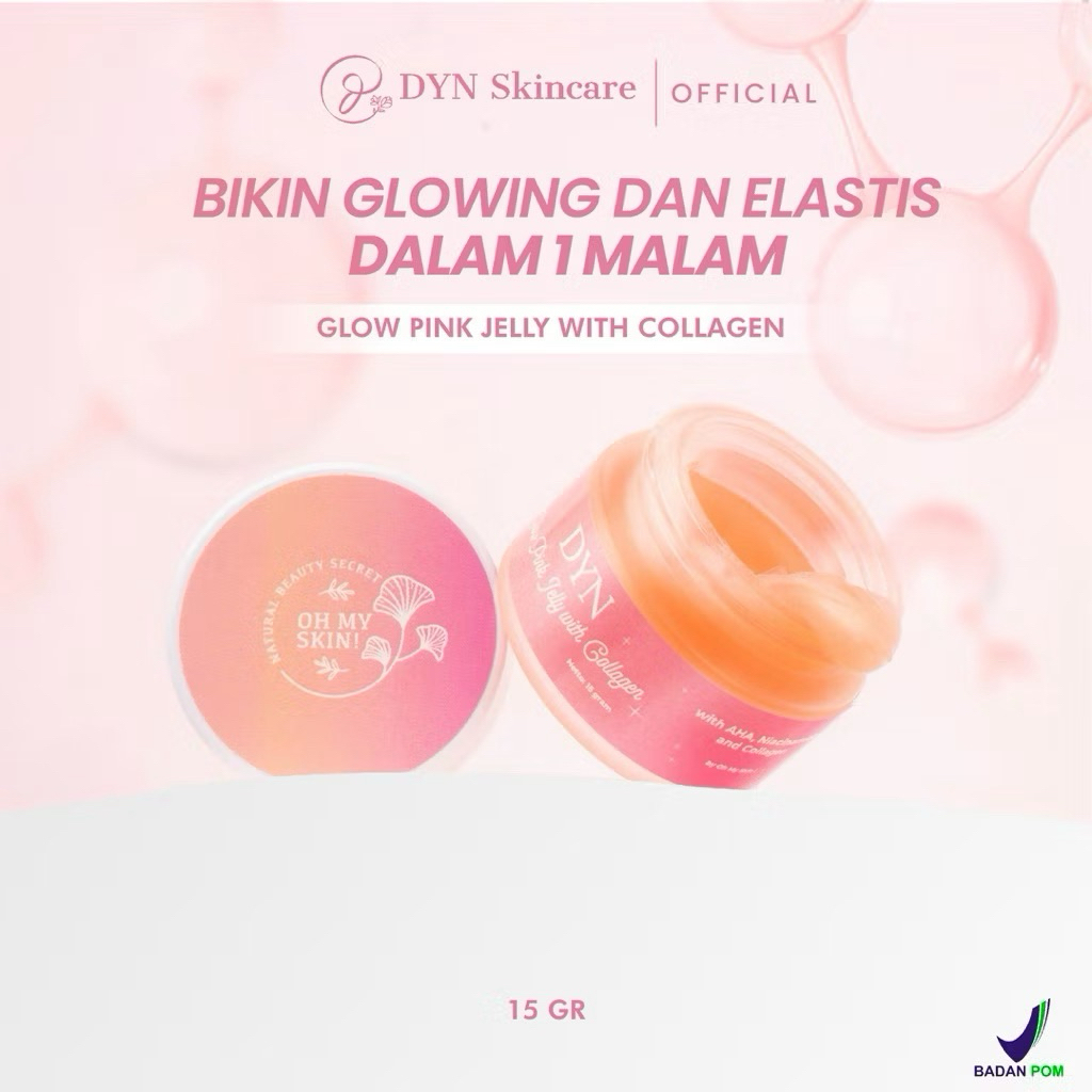 Oh My Skin DYN Glow Pink Jelly with Collagen-jellybooster-moisturizer-glowingskin