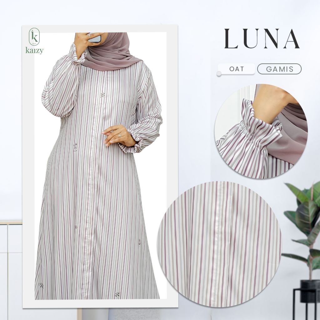 Gamis Kondangan - Gamis Salur Size Jumbo - Luna Dress