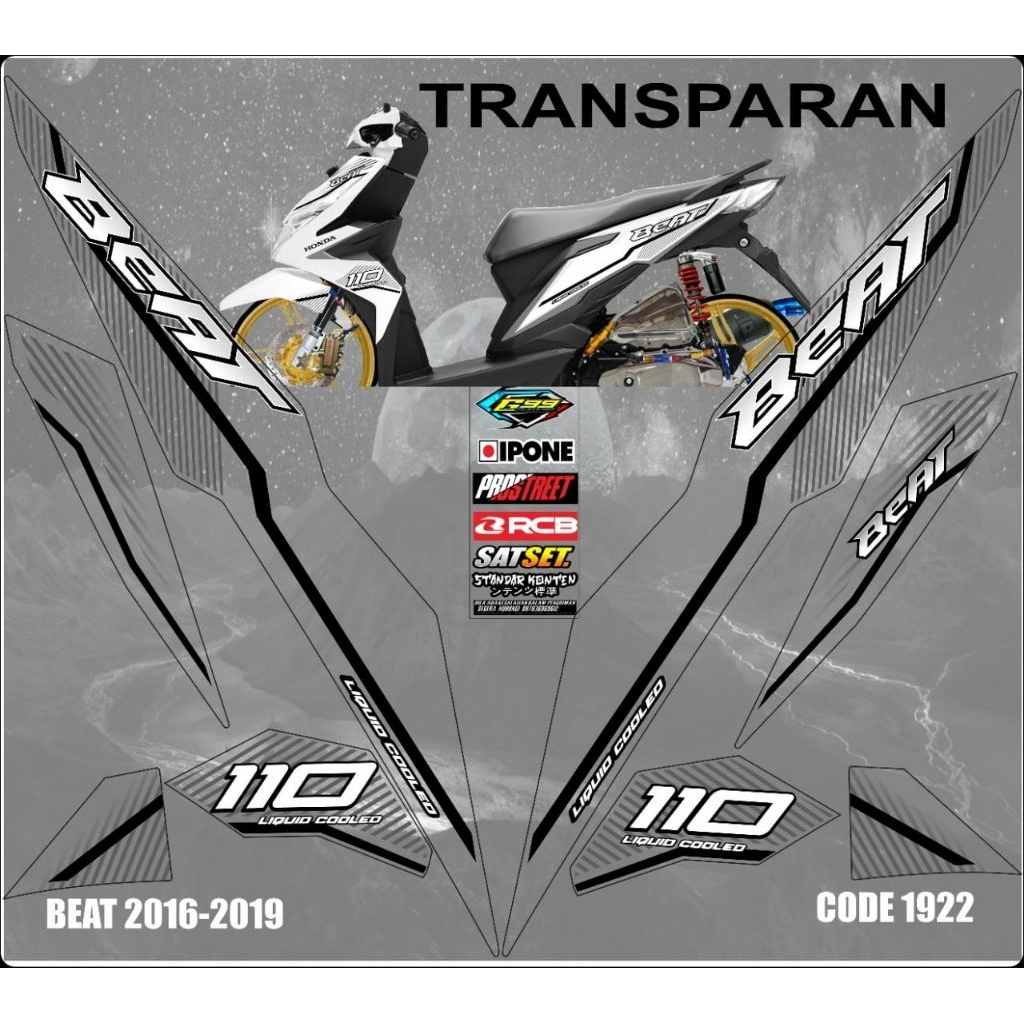 striping transparan BEAT 2016-2019
