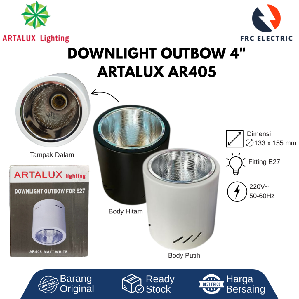 Kap Downlight - Kap Lampu Downlight 4 inch - Lampu Downlight - Kap Lampu Downlight Hitam - Kap Lampu