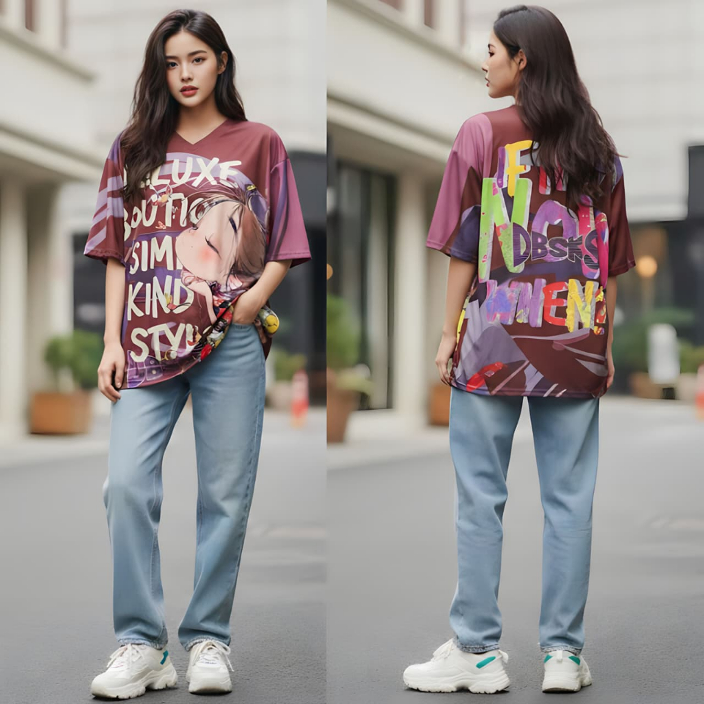 LUXY KAOS BASEBALL PRIA & WANITA OVERSIZE LINGKAR DADA 120 PANJANG 75 BAHAN JERSEY