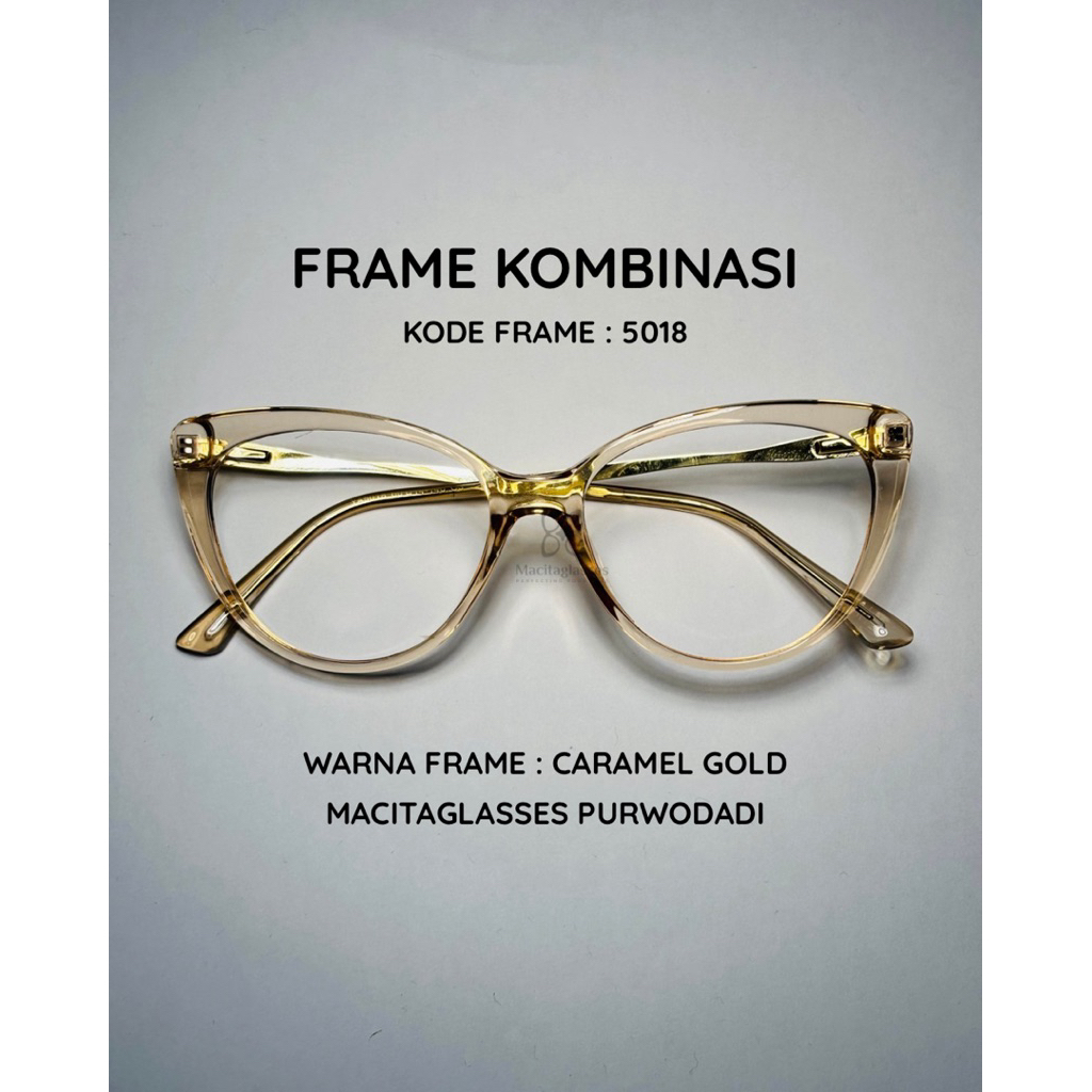 Macitaglasses - Frame Cat Eye Kombinasi 5018