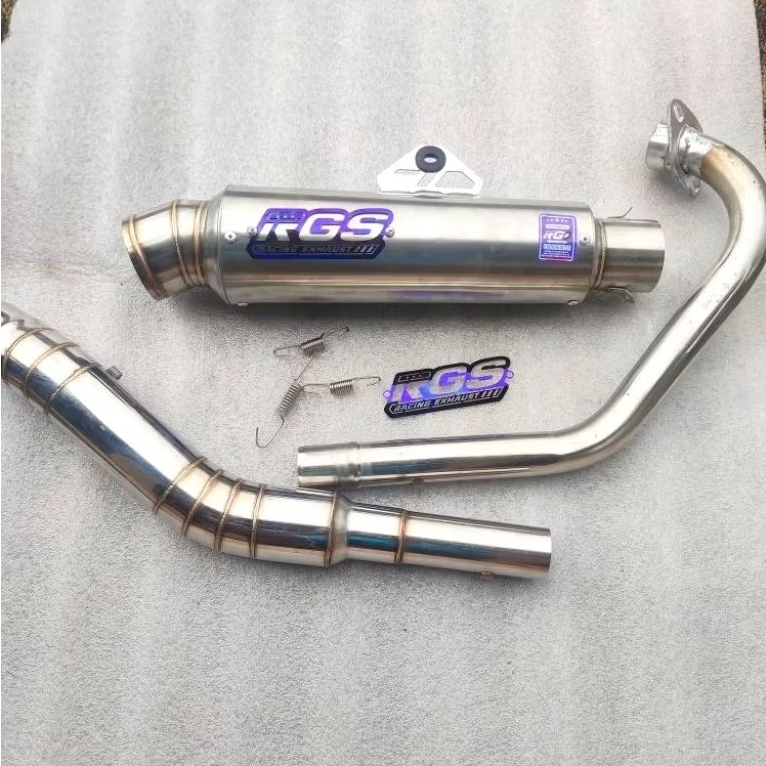 KNALPOT RACING RGS ORIGINAL TYPE PEKAJAMAN KOMPETISI PNP MOTOR MP GL CB TIGER SATRIA FU VIXION JUPIT