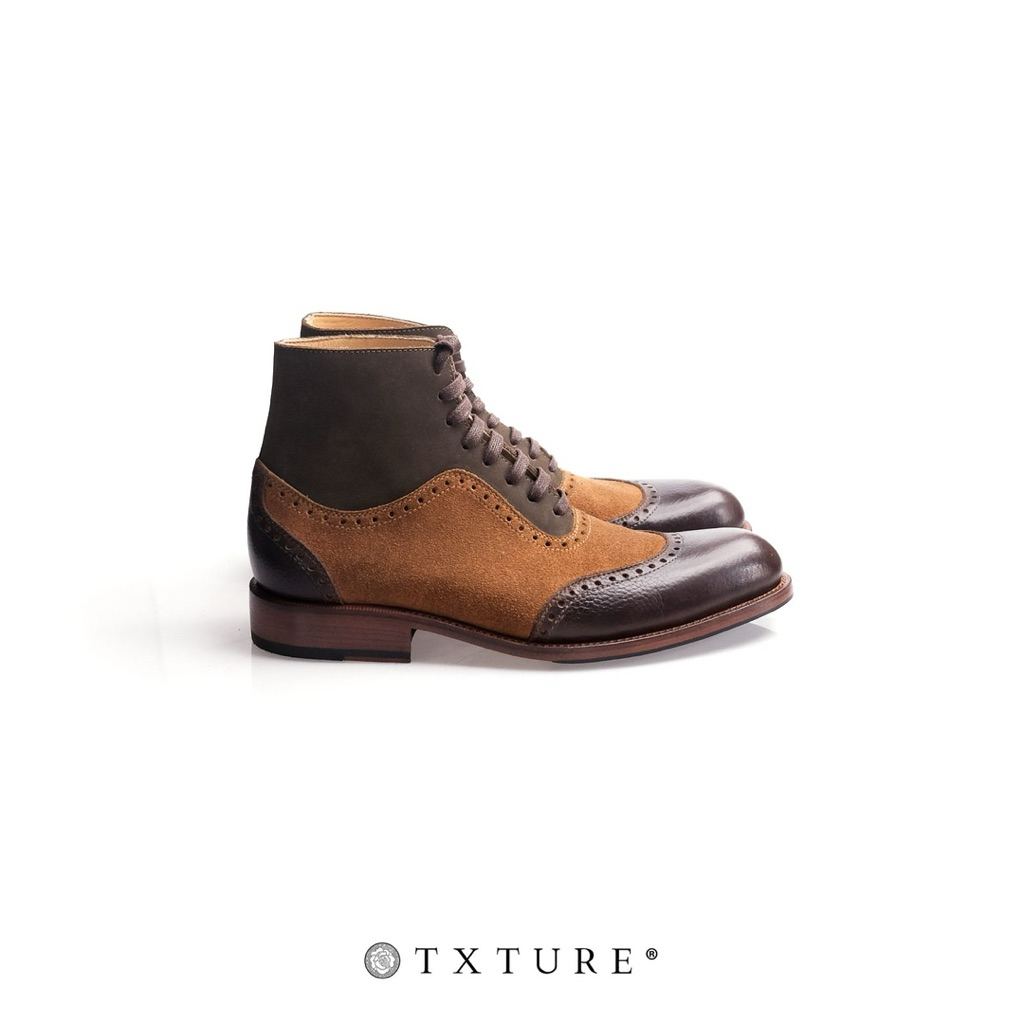 TXTURE — Olmara Oxford Balmoral Boots — Tricolore — Handwelted Leather Shoes Men and Women