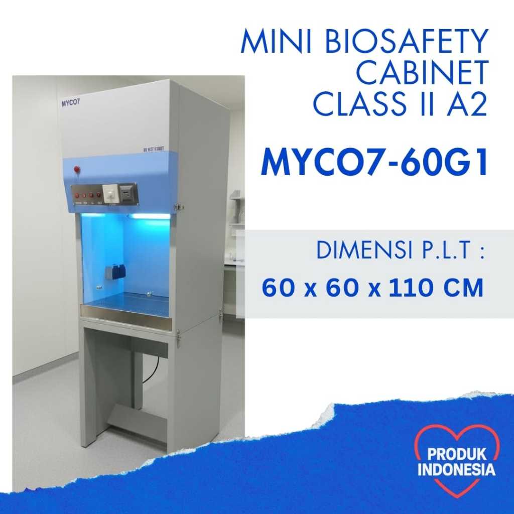 MINI BSC BIOSAFETY CABINET CLASS II A2 MYCO7-60G1 BSC 60CM HEPA H14 Lab Farmasi