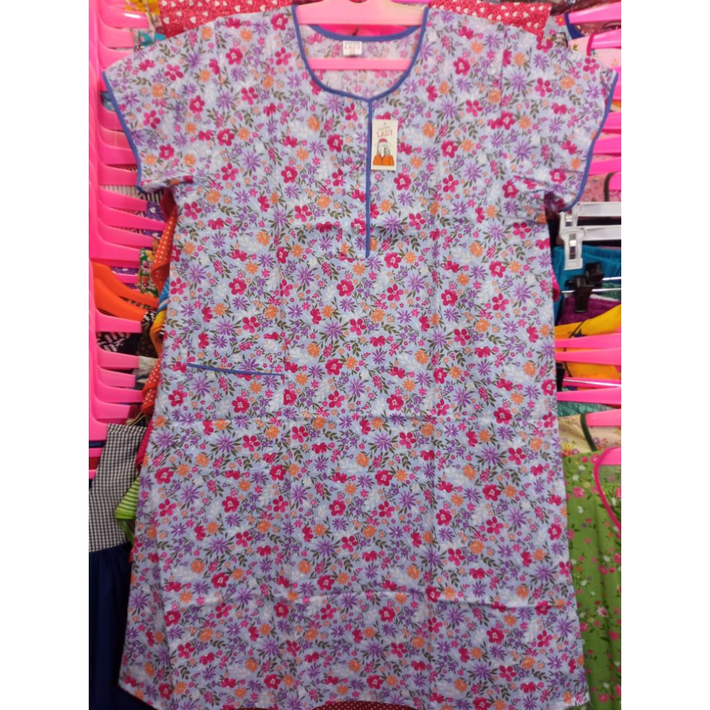 Daster Bahan Katun Jepang Tebal Adem Premium Lengan Pendek Lady Pretty Girl Cantik Ori Original Jumb