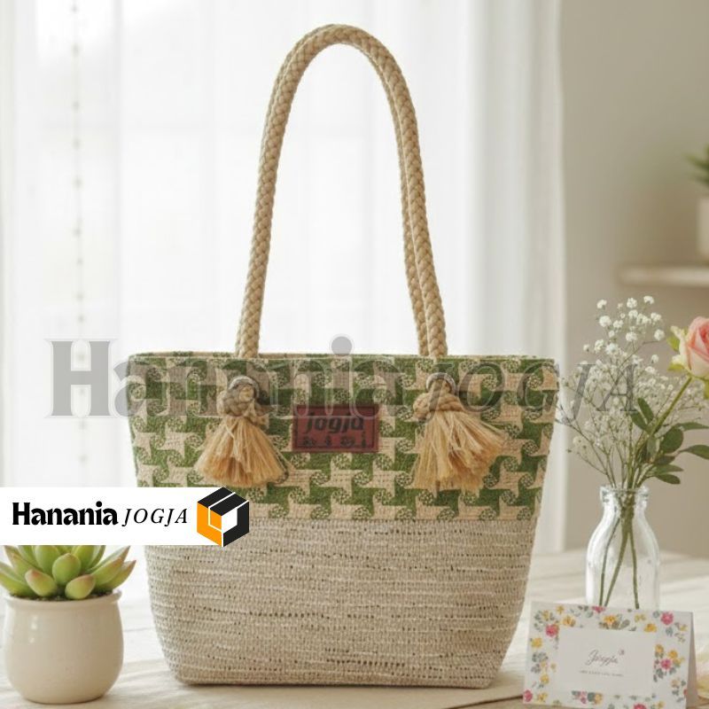 Grosir Tas handbag tenun termurah jogja cocok buat souvenir tas mukena bahan kain goni