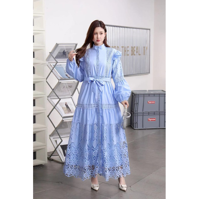 gamis Sonia, gamis Eliza, dress lfy ori, gamis import, lafreya dress, gamis putih, white maxi, dress